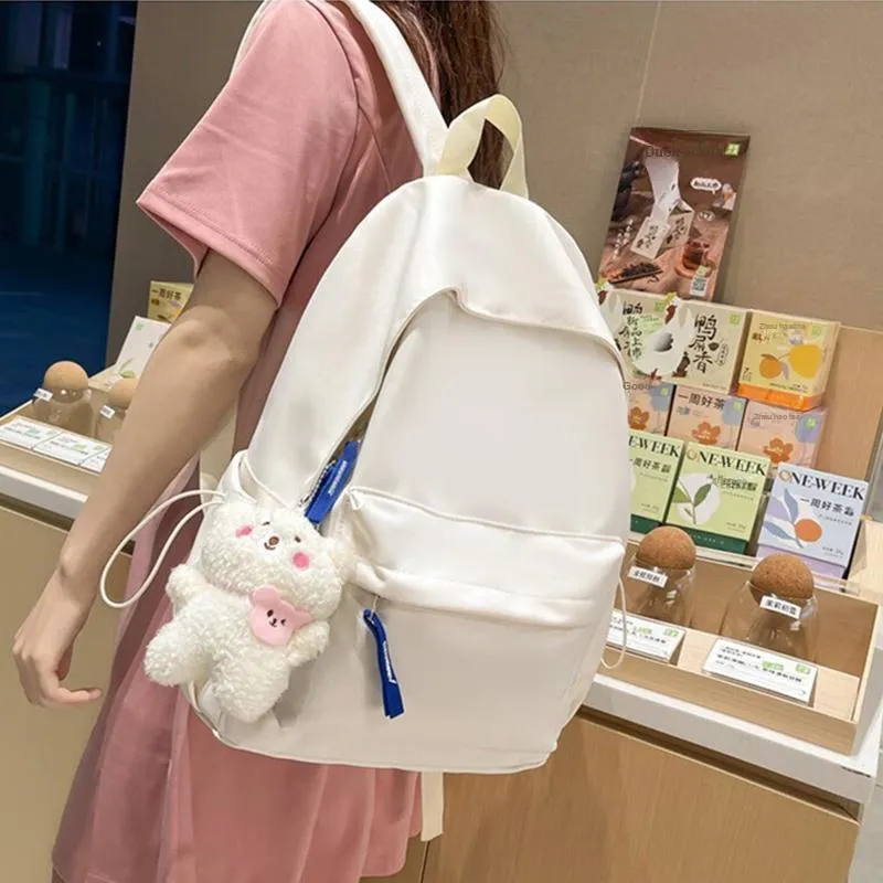 Warrior Nylon Backpack Medium Size Women's White/Black-1