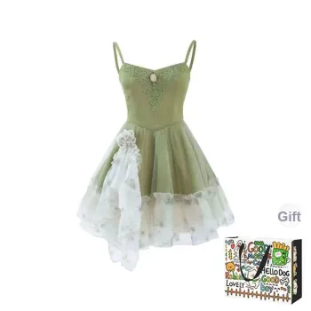 OURUOKE Slip Dresses Women's Green Shopping Bag