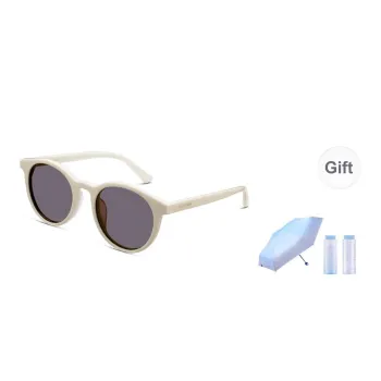 MUJOSH Plate Frame Round Sun Protection Anti Glare Polarized Sunglasses Unisex