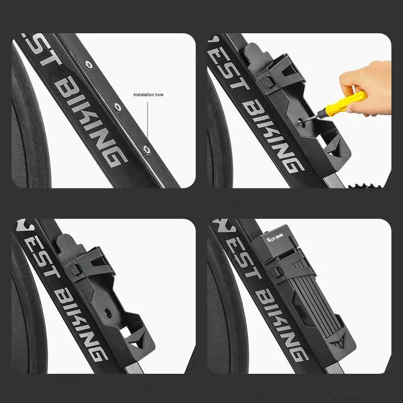 WEST BIKING Bicycle Locks Folding Lock-9