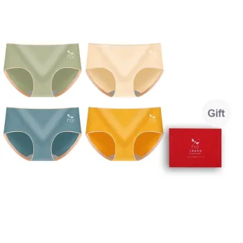 RED DRAGONFLY 60S 100% Cotton Underpants Women's 4 Piece Gift Box Sets