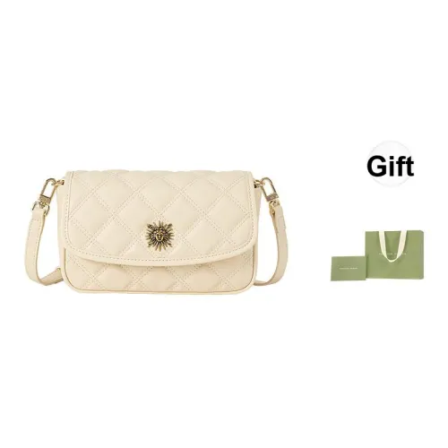 VANESSA HOGAN Сумка через плечо из коровьей кожи женская экрю черный