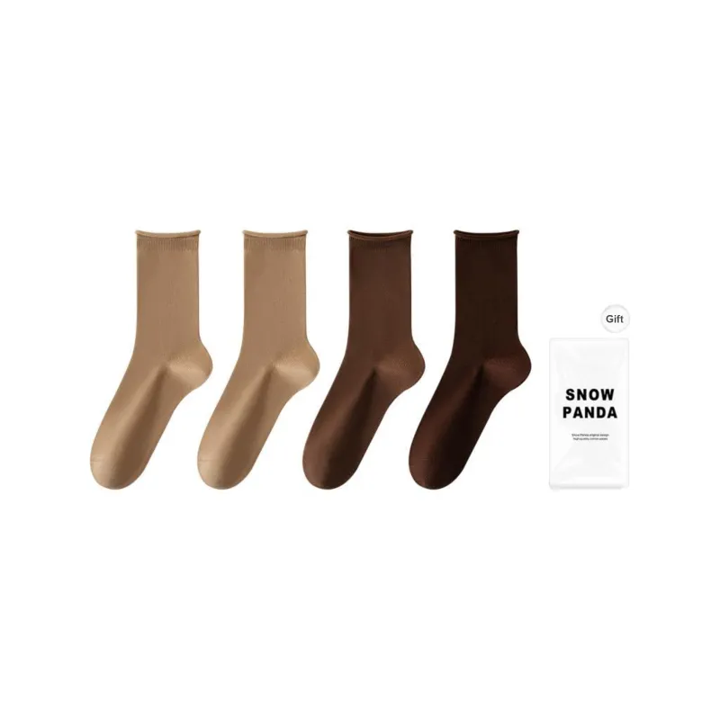 XXLLG Mid Calf Socks Women's Shopping Bag 4 Pack-8