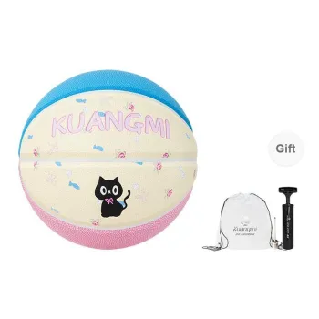 Kuangmi PU Basketball Blue Pink Size 7 No. 6 Training Unisex