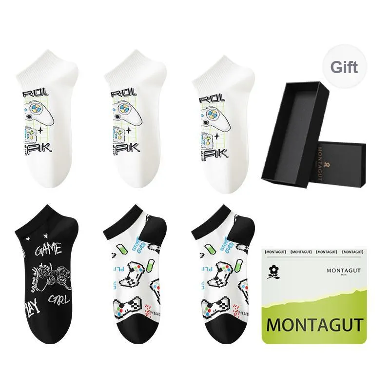 Montagut Ankle Socks Men's 6 Pairs Gift Box Packaged-16