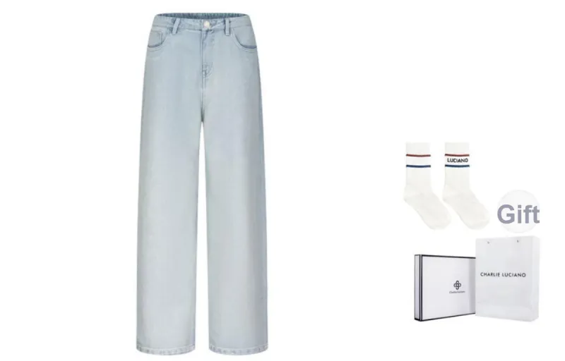 Charlie Luciano Jeans Unisex Blue Box+Socks-0