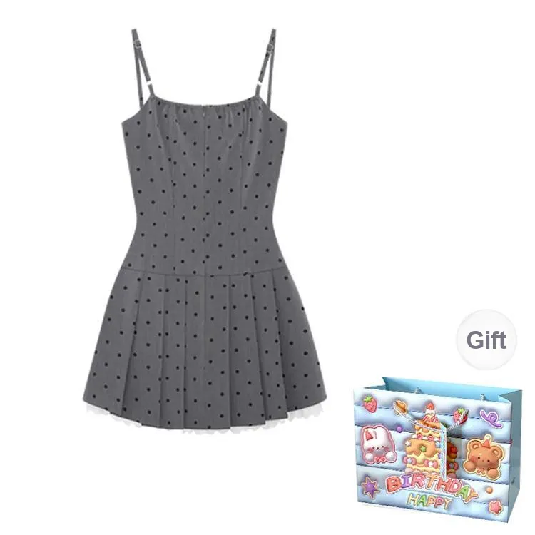 QUIET ANGEL Slip Dress Women's Polka Dot-1
