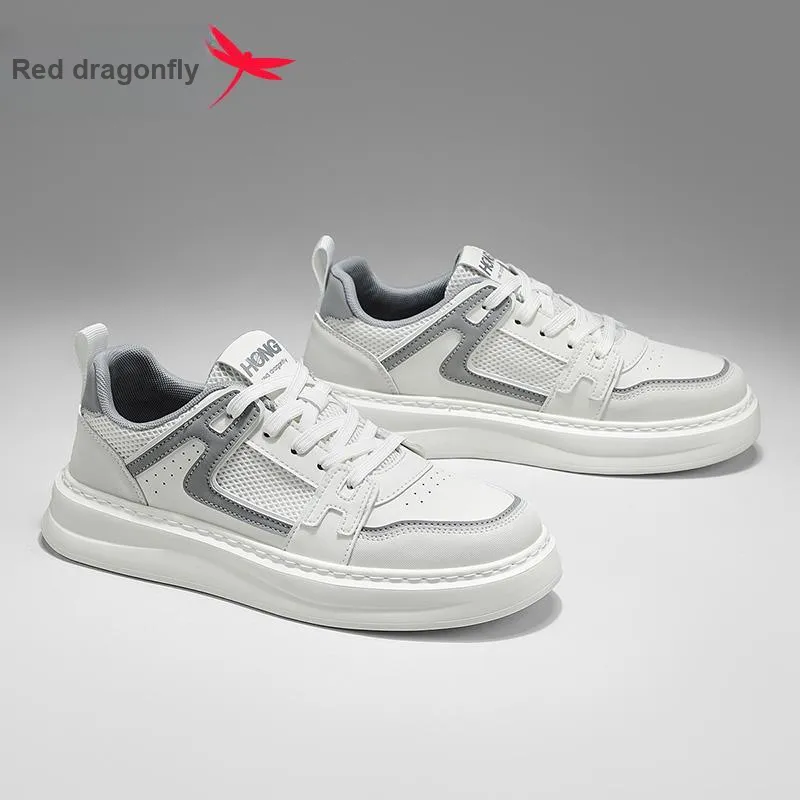 RED DRAGONFLY Low Top Skateboard Shoes Men's-4