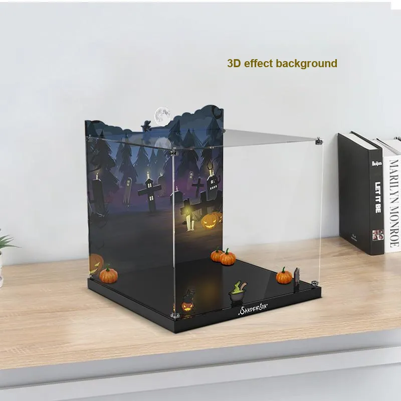 LIGHT YOUR BRICKS The Magic House Of The Sanderson Sisters From Disney Acrylic Display Case Model Accessories-4