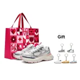 Silver White[Pink Shopping Bag+Keychain]