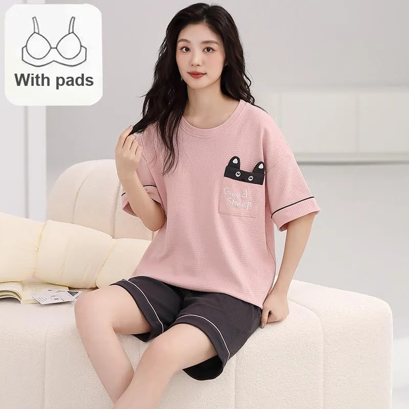Maultiay Pajama Set Women's Pink-1