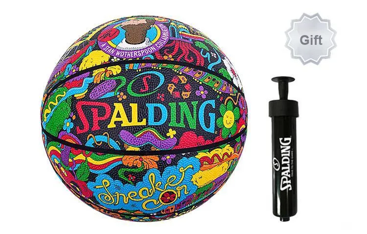 SPALDING x SneakerCon Co branded Collection PU Basketball Multicolor Size 7 Training Unisex-1