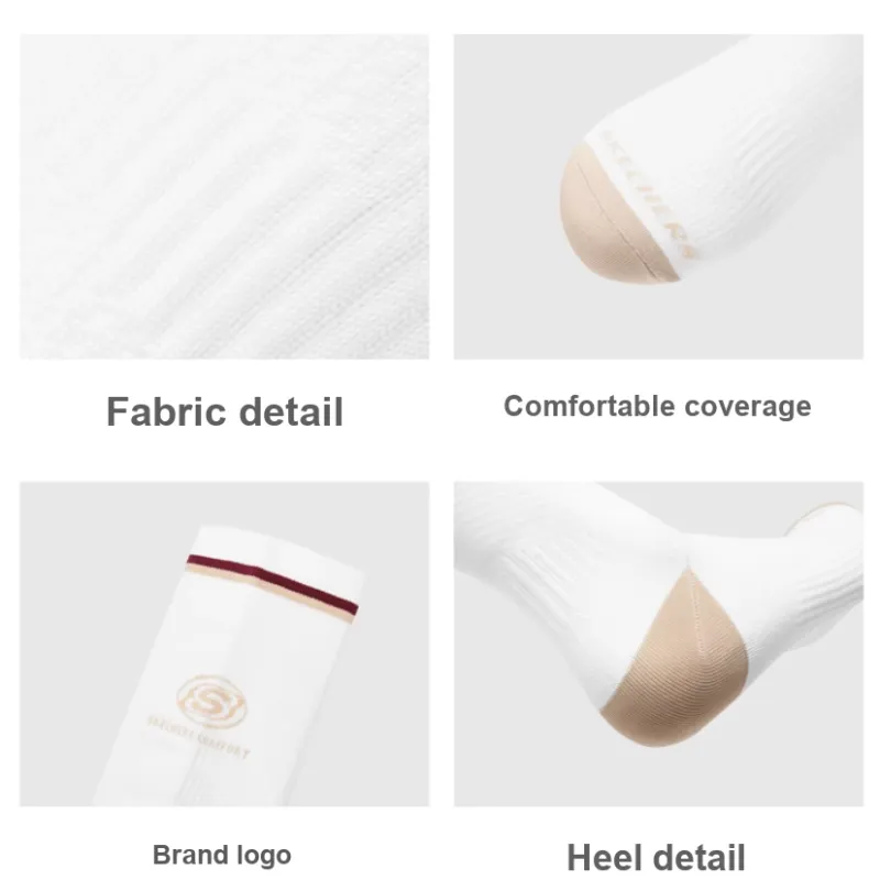 Skechers Knee High Socks Unisex 1 Pack Bright White-1