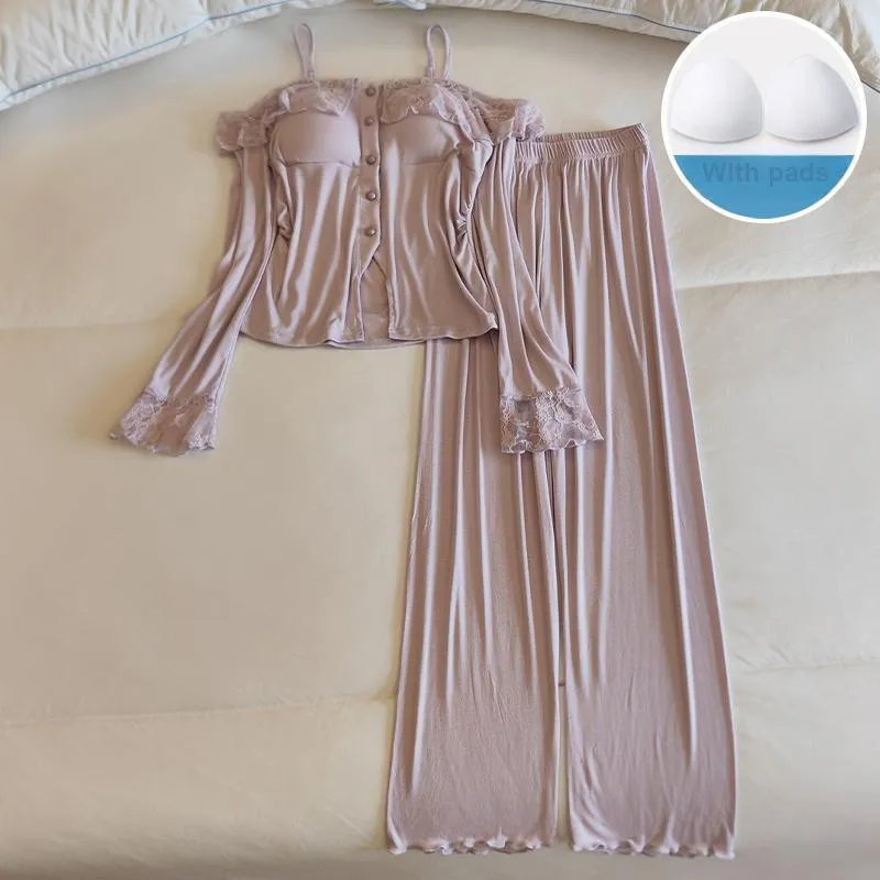 Sleeping Beauty Pajama Set Women's Light Purple-1