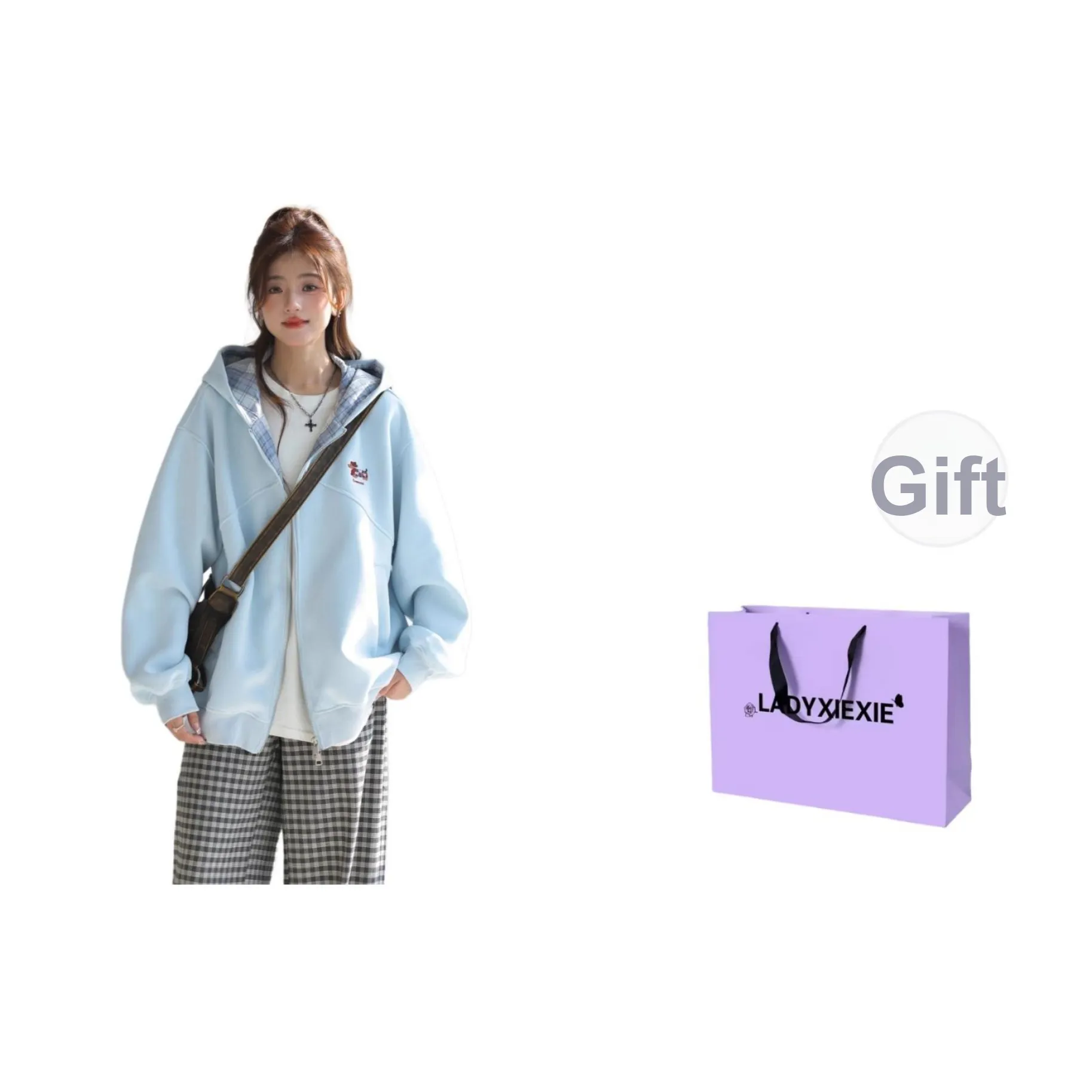 LADYXIEXIE Светло-синие унисекс свитшоты