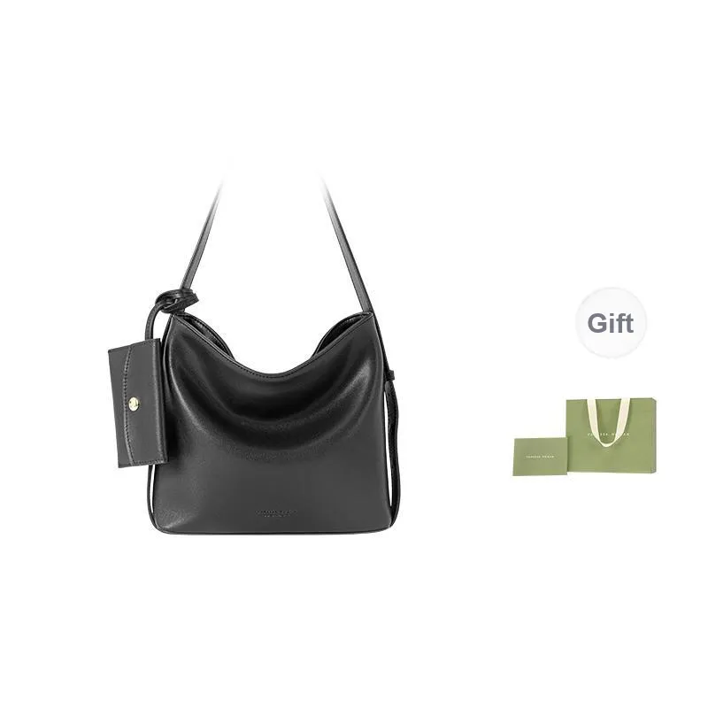 VANESSA HOGAN Cow Leather Crossbody Handbag Shoulder Bag Small Size Large Size Women's Red Brown/Black-7