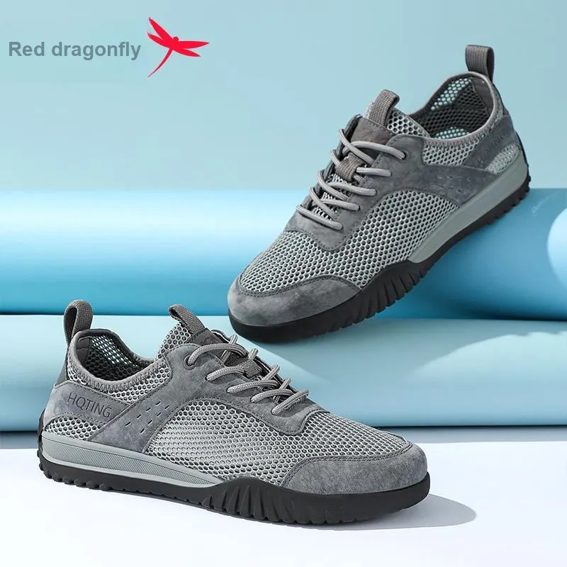 RED DRAGONFLY Summer Men's Casual Shoes Men's Low Top Comfortable And Breathable-6