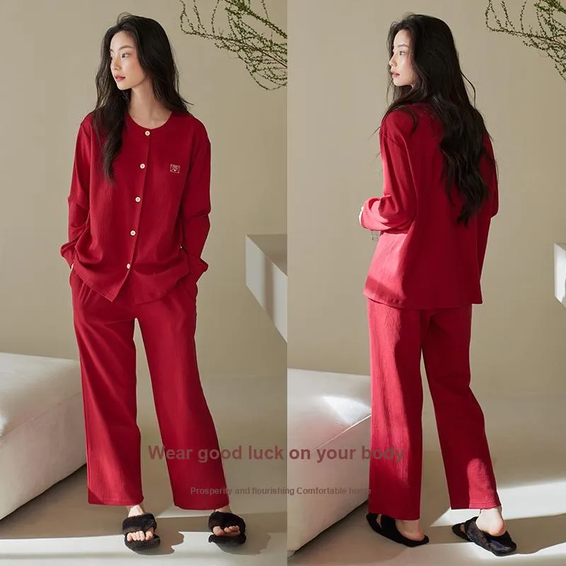 Xuan Liang Pajama Set Women's Maroon-3