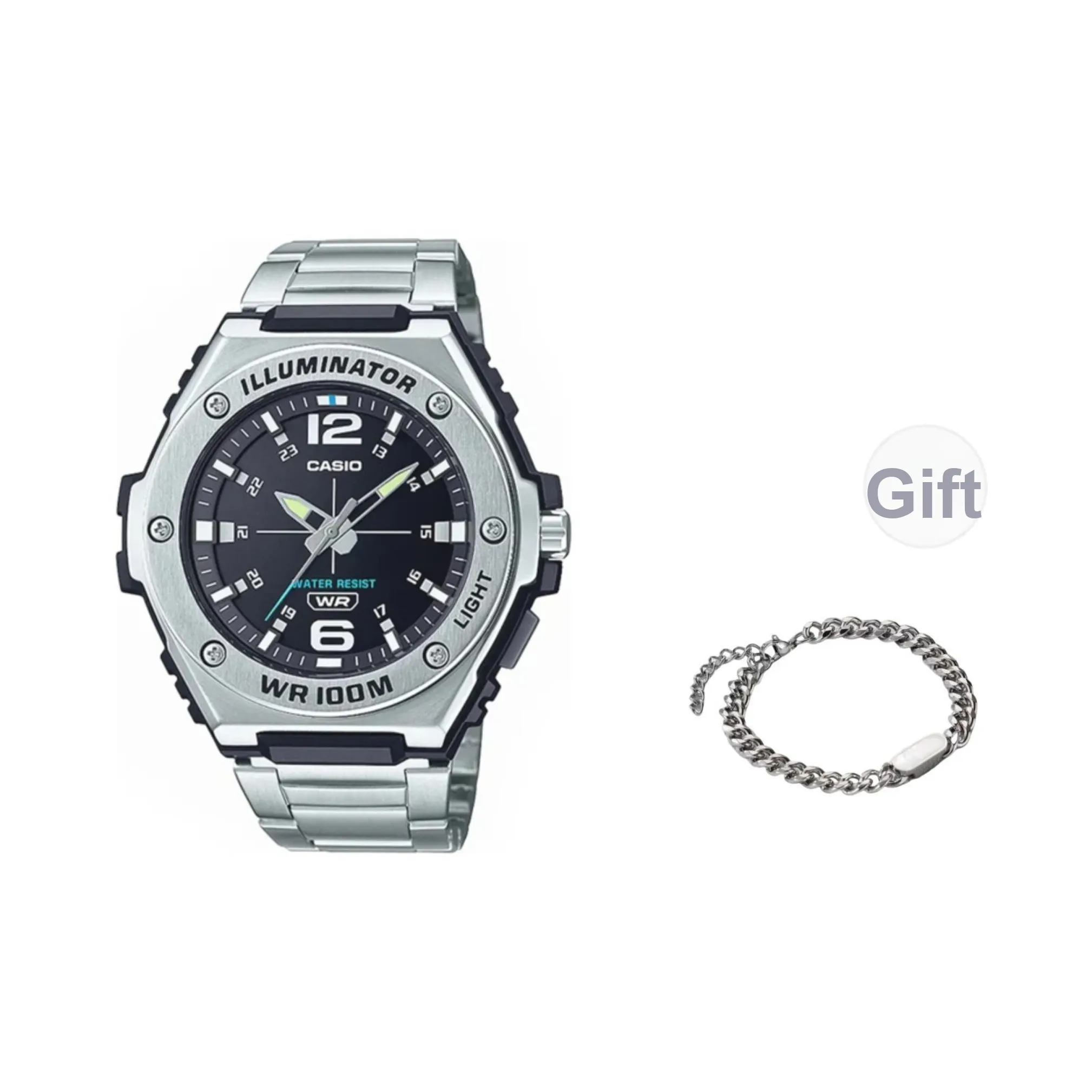 CASIO Кварцевый механизм Часы Мужские Черный циферблат