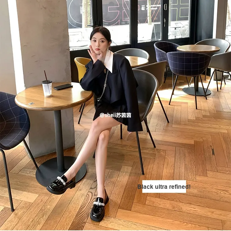 CHRISTINE SHEII Siu Siu Loafers 3.5cm Women's Black-2