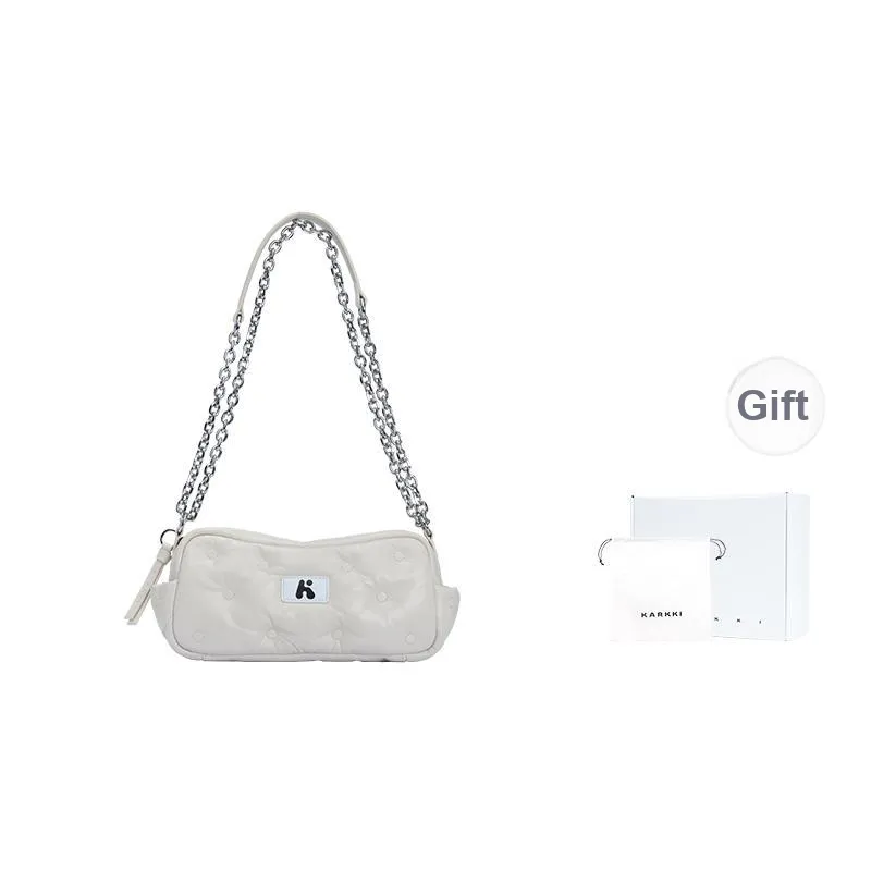 Karkki Top Grain Cow Leather Shoulder Bag Small Size Women's Multicolor-6