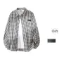 Black and White Plaid (Includes Brooch)