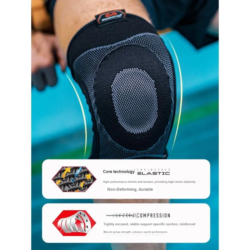 McDavid 5116R Thin Running Mountaineering Hiking Tennis Badminton Unisex Nylon Elastane Knee Pads-3