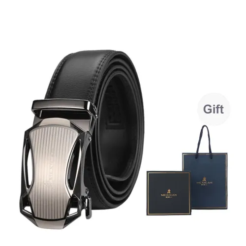 MEXICAN Automatic Buckle Business Cow Leather Leather Belts Men's Width 3.5CM