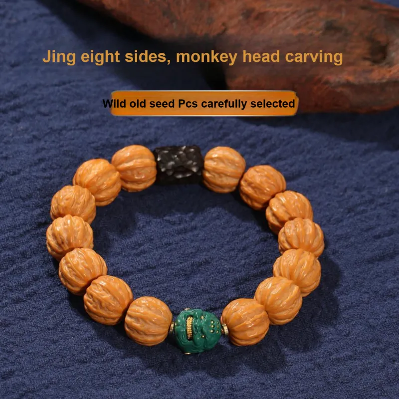 MUUSI Monkey Head Walnut Bracelets Unisex-10