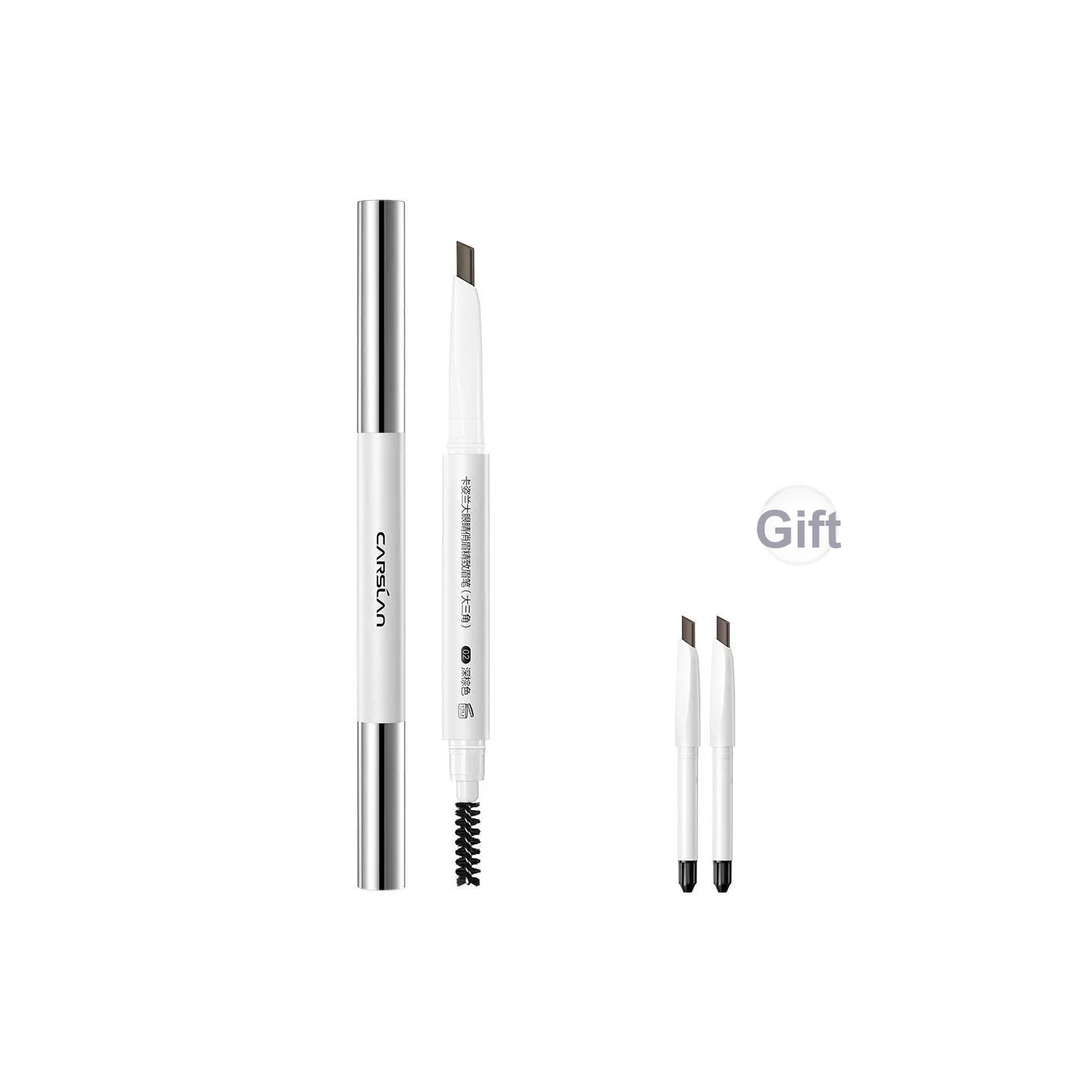 Carslan BIG Глаза Charming Eyebrows Утонченный карандаш для бровей Нет TRANSFER Водостойкий и устойчивый к поту Натуральный