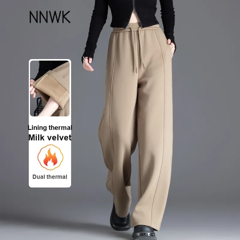 You Cow Me Pants Casual Pants Women's Khaki-2