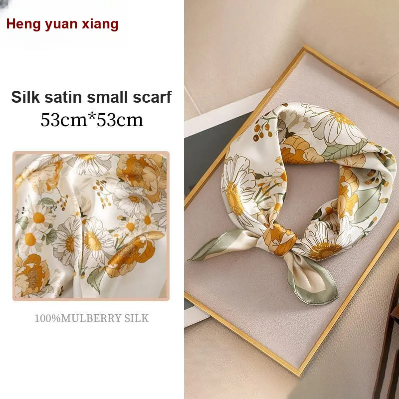 H YXIANG Silk Scarves Women's-9