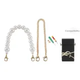Saint Laurent Perfume Box Portable Pearl Chain 32cm+Gold-Tone Decorative Chain 30cm[Includes Modified Tool]