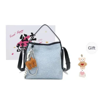 BUHOWE PU One Shoulder Handbag Women's Blue