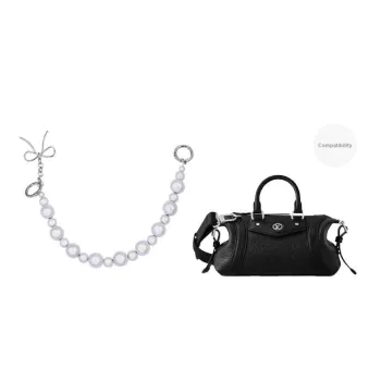 Metal Bag Chain Shoulder Strap Women's Silver