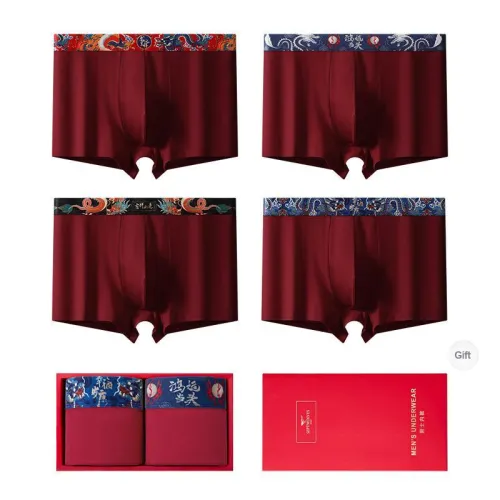 SEPTWOLVES Underpants Men's Gift Box Set Of 4 Maroon