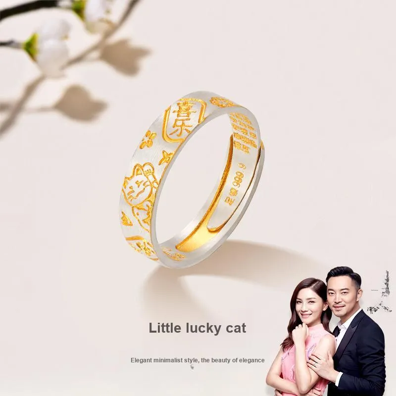 JINLIUFUJIXIANG Pure Silver 999.9 Bangles Women's-2