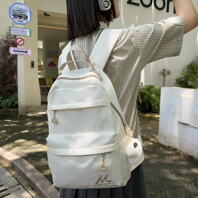 NX DOUGHNUT Oxford Backpack Unisex Ecru/Black/Violet/Light Blue-4