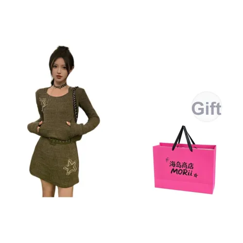 MORii Длинное платье с длинными рукавами женское