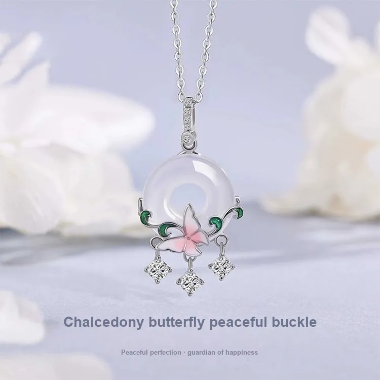 CHINA GOLD Chalcedony Necklaces Women's-1