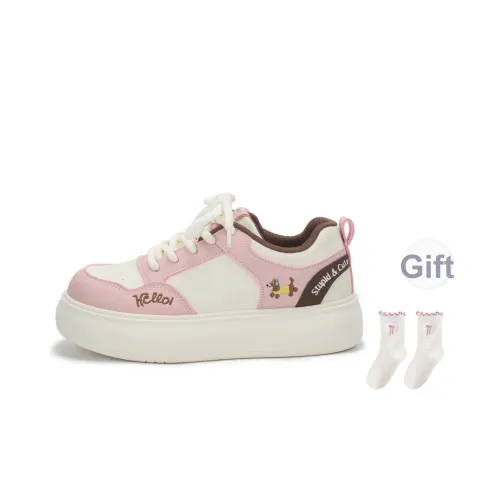 Happy Fish Покрытие Устойчивое к истиранию Увеличение Высоты Низкие Кроссовки для Скейтбординга Женские