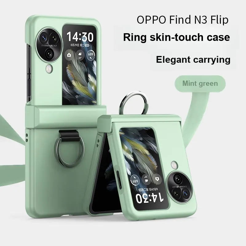 ZHUOJI TPU Material New Skin Feel Ring Buckle Advanced Phone Case Applicable OPPO Find N3 Flip-5