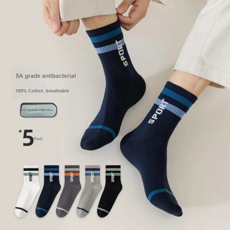 Urban Beauty Mid Calf Socks Men's 5 Pack-1