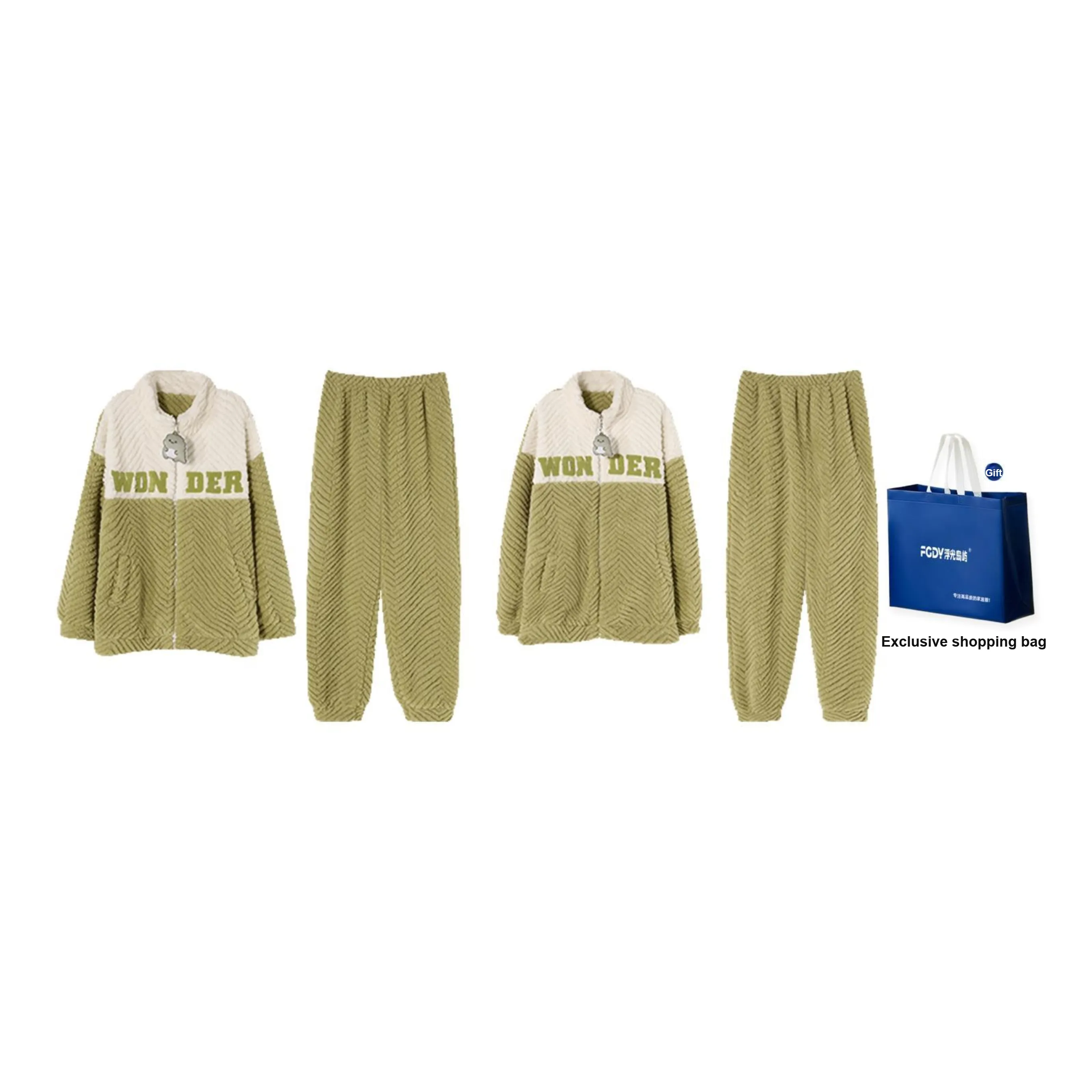 Floating light islands Unisex Pajama Sets