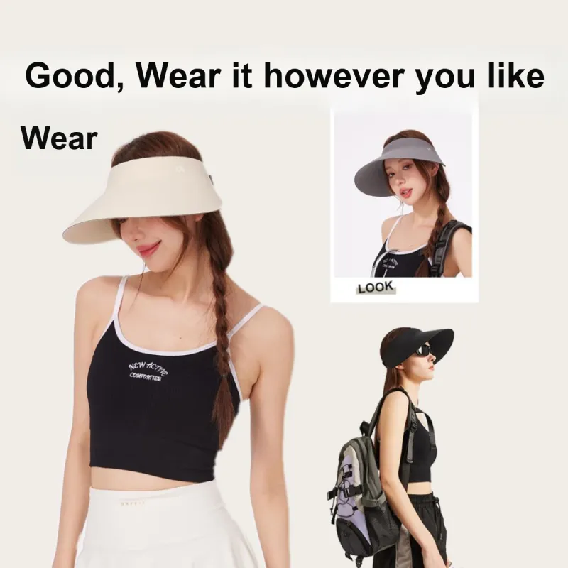 CACUSS Junior Seamless Integrated Sun Protection Hats Women's-16