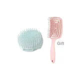 Shampoo Comb[Mint Green]+Pink Curved Comb