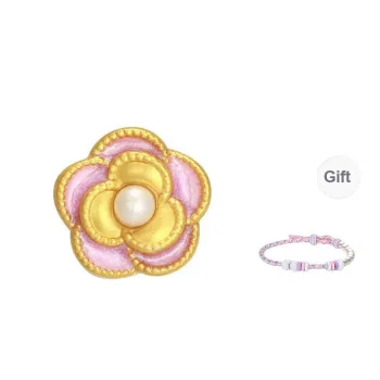 CHOW TAI SENG Wrist Beauty Series Gold Bracelet Women's