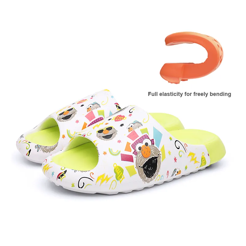 SESAME STREET EVA Cut Out Abrasion Resistant Slide Slippers Unisex Black-6