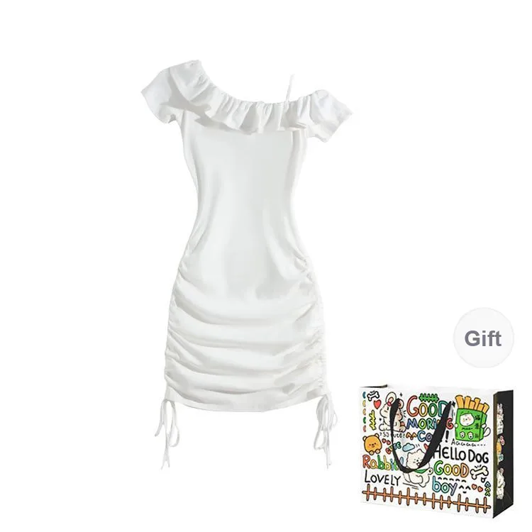 OURUOKE Short Sleeved Dress Women's-1