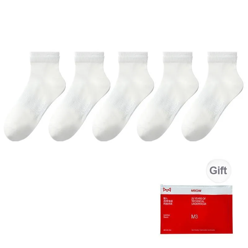 MIIOW Cool One Summer Series Ankle Socks Men's Shopping Bag 5 Pack-5